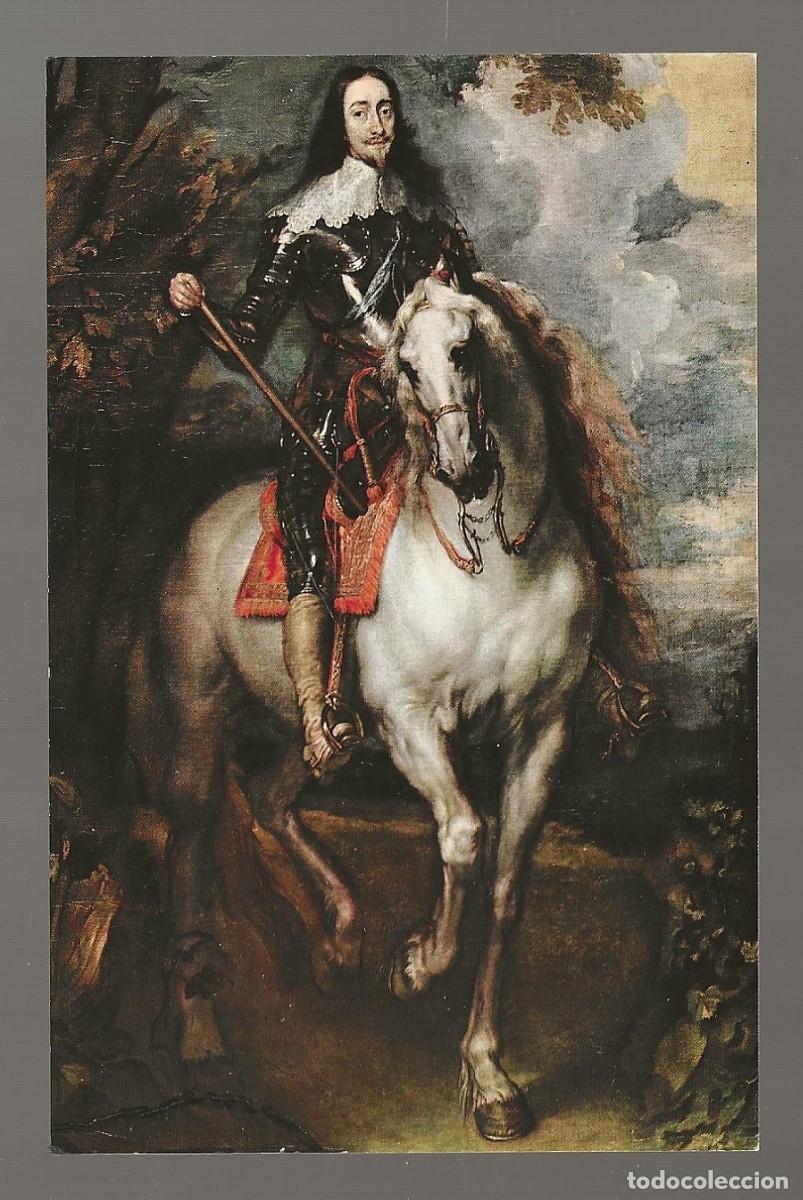 Postales: POSTAL - CARLOS I DE INGLATERRA - ANTON VAN DYCK - MUSEO DEL PRADO - MADRID - CIRCULADA