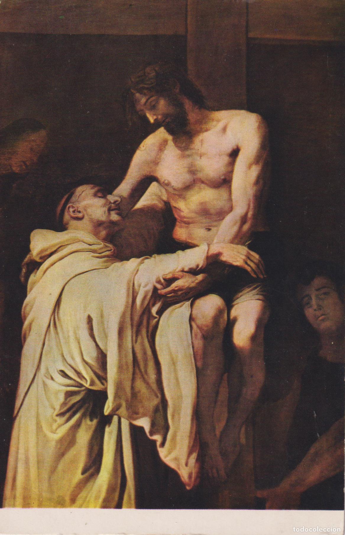 Postales: POSTAL DE LA OBRA DE RIBALTA, CRISTO ABRAZANDO A SAN BERNARDO - EDICIONES ART&Iacute;STICAS OFFO N&ordm;2804 -SC