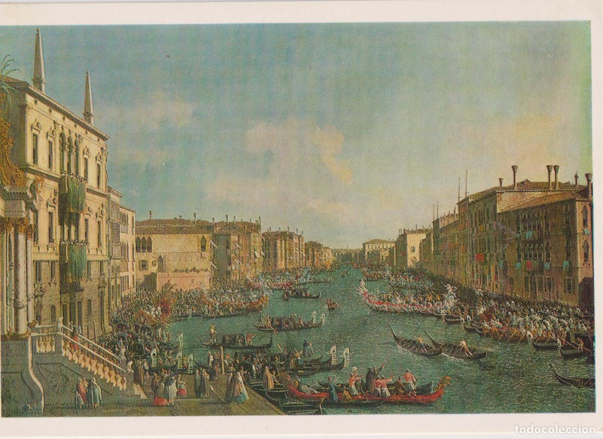 Postales: POSTAL DE LA OBRA DE CANALETTO, UNA REGATA EN EL GRAN CANAL - THE NATIONAL GALLERY N&ordm;1182 - S/C