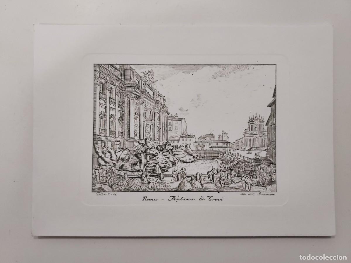 Postcards: POSTAL TARJETA DESPLEGABLE ILUSTRADA. ROMA FONTANA DI TREVI, DE GRABADO Giovanni Battista Piranesi