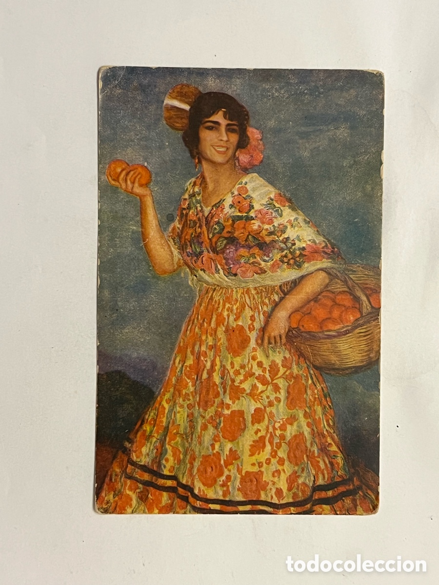 Postales: Joan Cardona. Barcelona 1877&ndash;1958, pintor y dibujante modernista espa&ntilde;ol. Vendedora de Naranjas