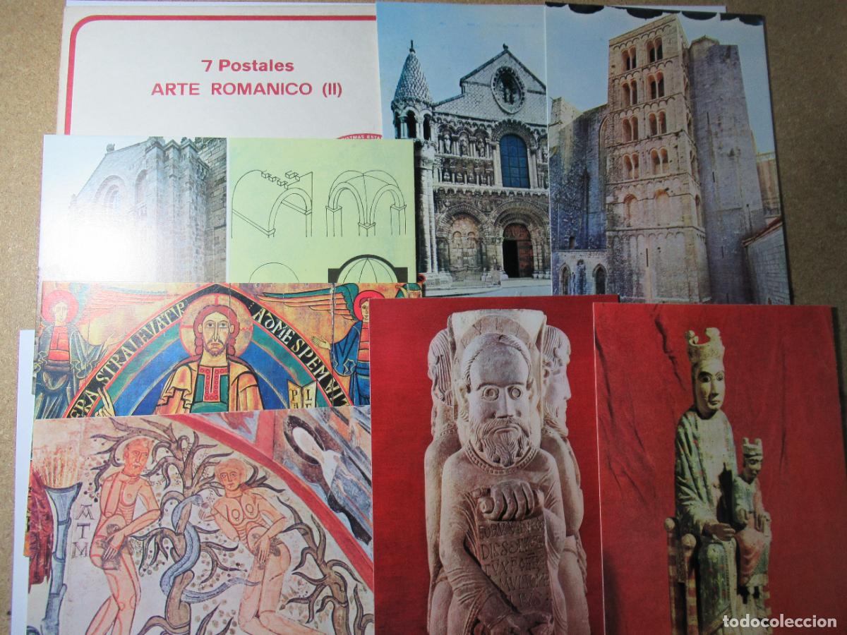 Postales: 7 postales Arte Rom&aacute;nico II - Completa en funda