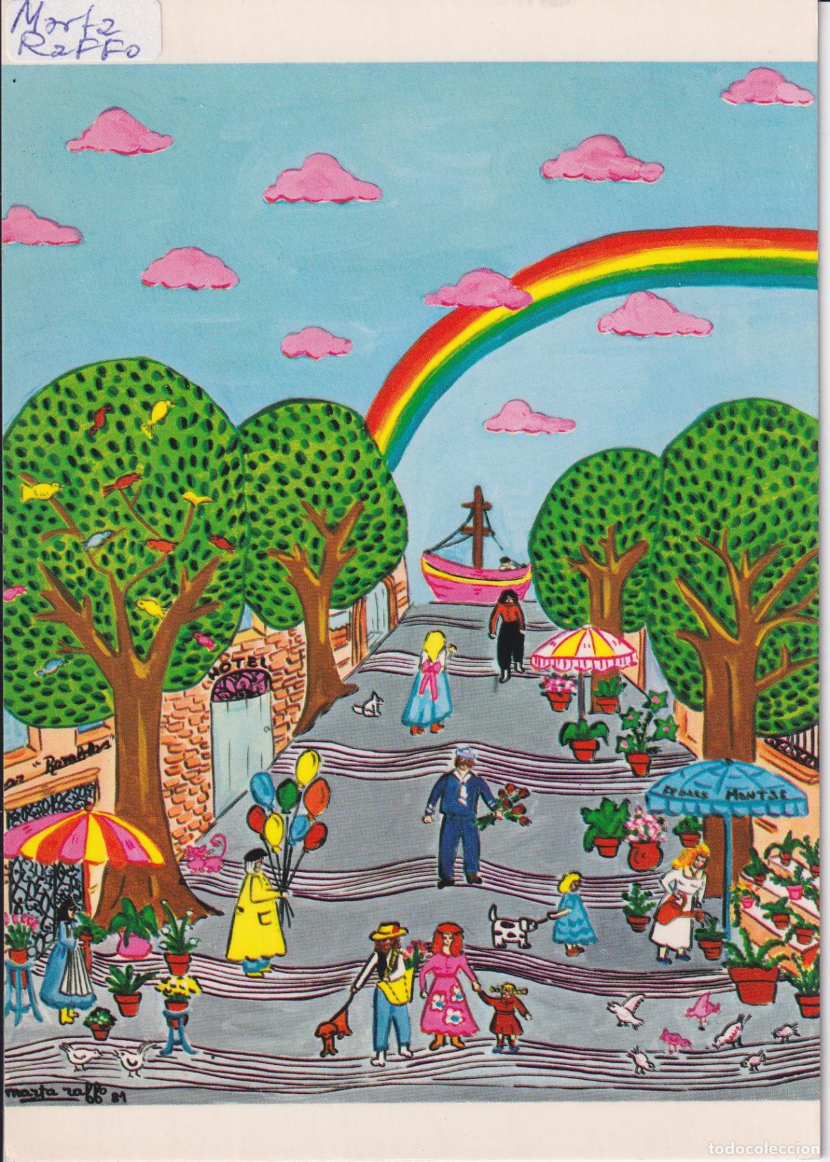 Postales: PINTURA NA&Iuml;F - BARCELONA, LAS RAMBLAS - AUTOR: MARTA RAFFO - A.CAMPA&Ntilde;A E5015 - S/C