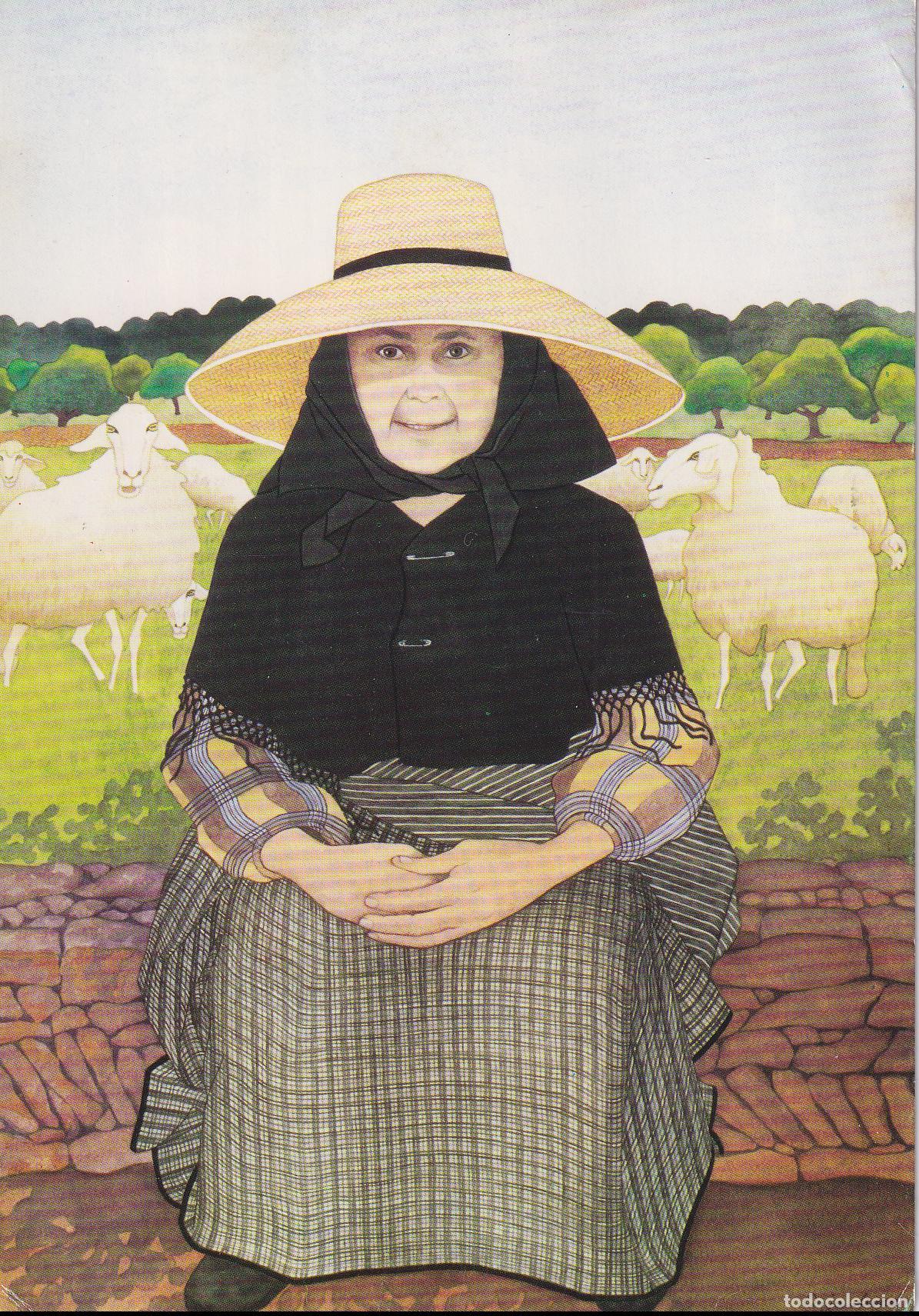 Postales: PINTURA NA&Iuml;F - LA PASTORA - AUTOR: ANIA LUND - BERGAS SERIE A/3 - S/C