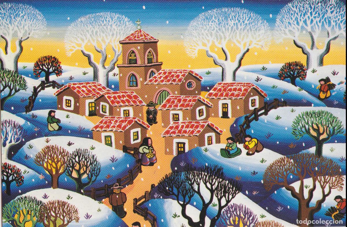 Postales: PINTURA NA&Iuml;F - LA NEVADA - AUTOR: J. SANCHEZ - S/C