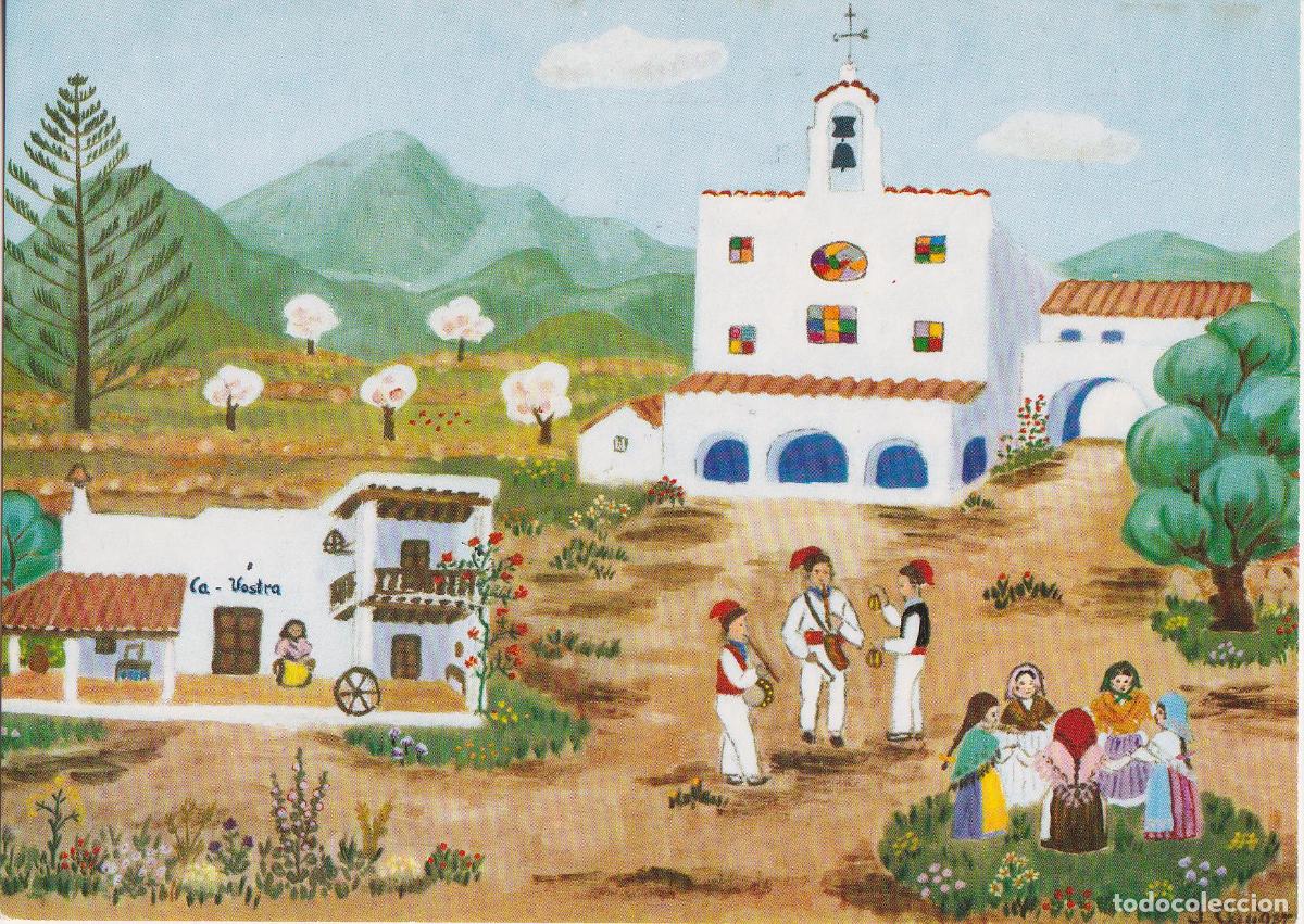 Postales: PINTURA NA&Iuml;F - FIESTA T&Iacute;PICA - AUTOR: INGEBORG GAUGER - COLECCION PERLA AN8 - S/C