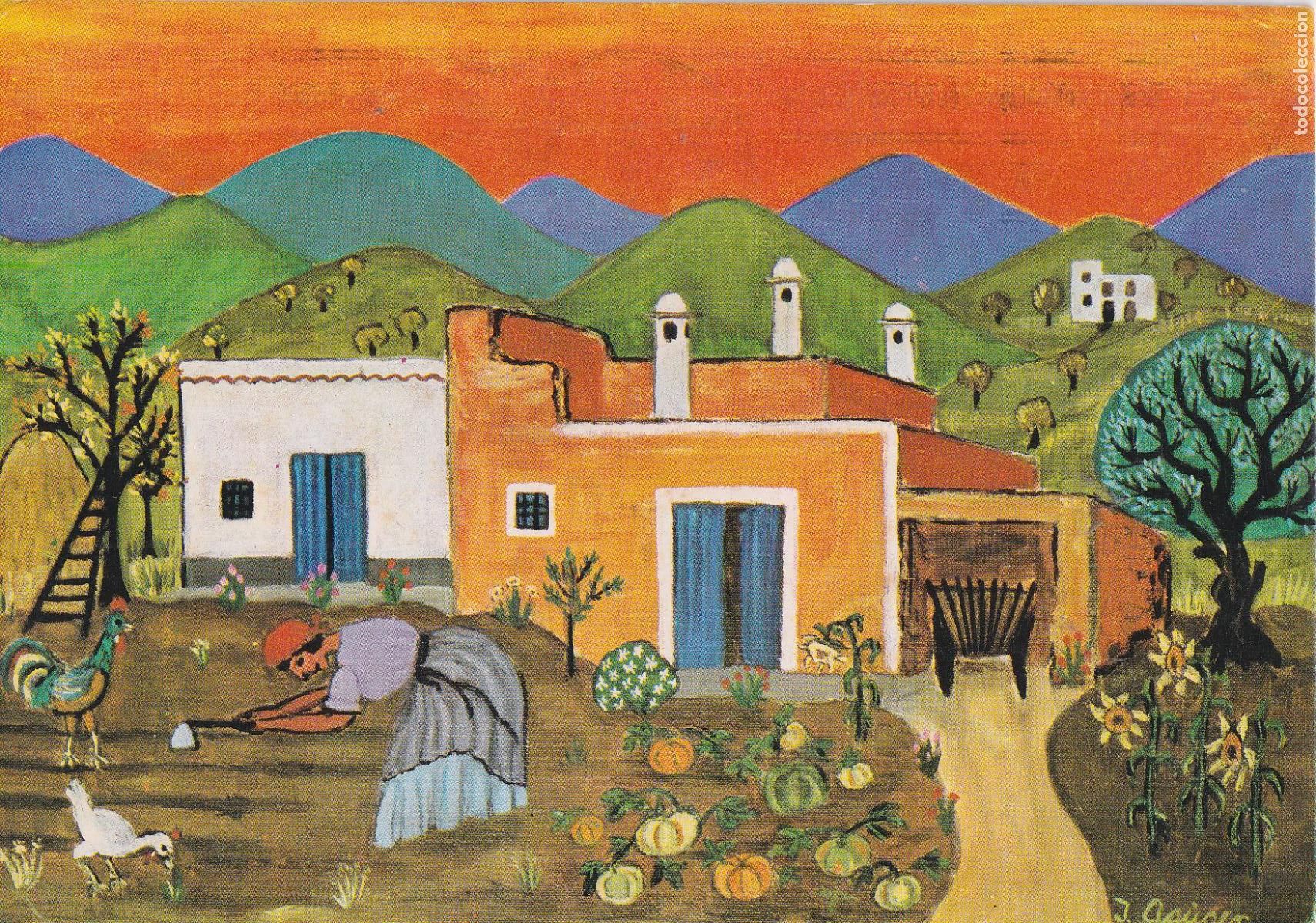 Postales: PINTURA NA&Iuml;F - IBIZA, FINCA - AUTOR: INGEBORG GAUGER - I.GAUGER SERIE A/14 - CIRCULADA