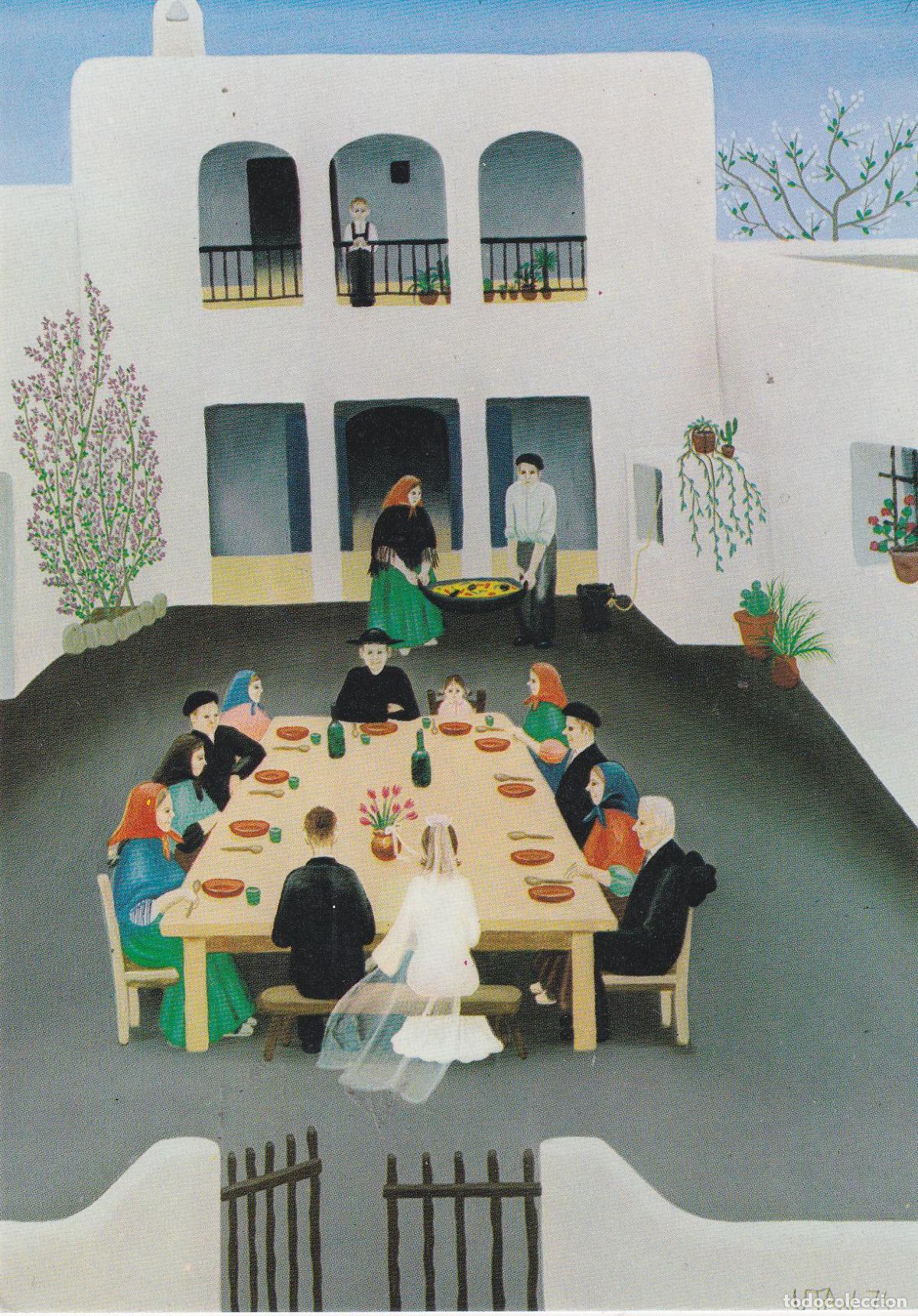 Postales: PINTURA NA&Iuml;F - IBIZA, LA BODA - AUTOR: UTA WOHLFART - EDITA UTA W - S/C