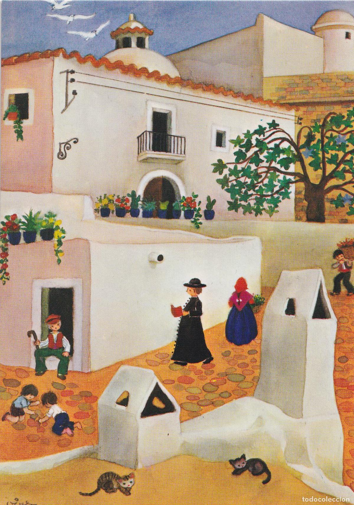 Postales: PINTURA NA&Iuml;F - IBIZA, SANTA EULALIA DEL RIO, CALLE T&Iacute;PICA - F.VIVES - KOLORHAM E 5009 - S/C