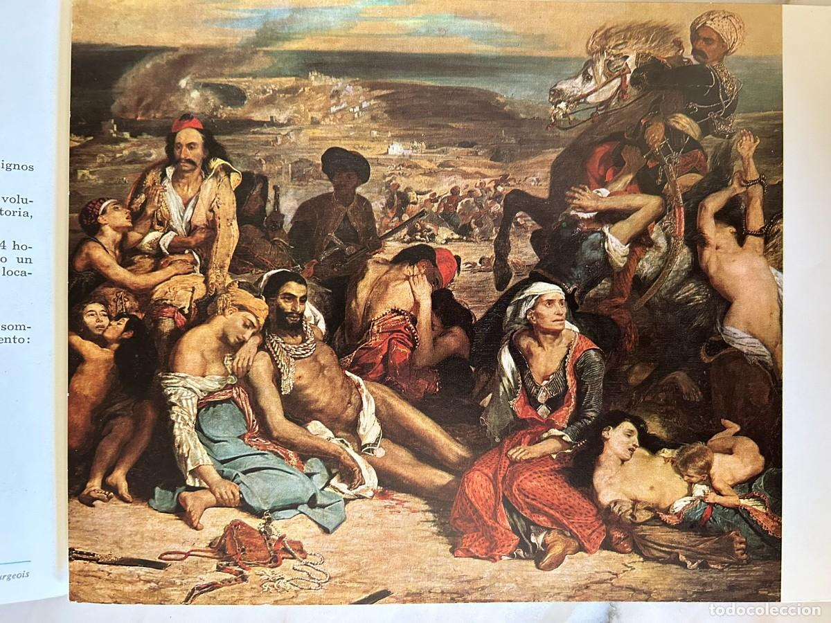 Postales: LA MASACRE DE SCIO - DELACROIX - MUSEO DEL LOUVRE - TR&Iacute;PTICO PUBLICITARIO LABORATORIOS ROUSSEL 1969