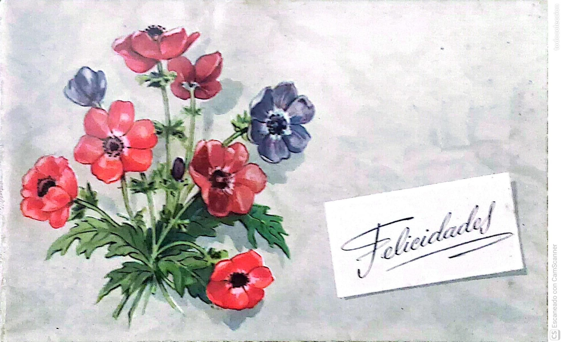 Postales: Felicitaci&oacute;n con ramo de flores. Ancla 2014 Nueva. Color.