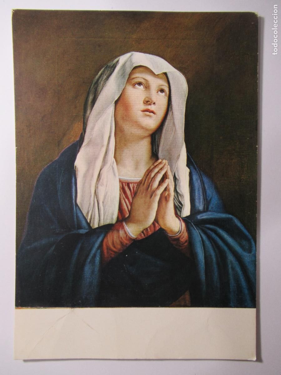 Postales: Sassoferrato - Virgen - Pinacoteca de Montserrat - S/C