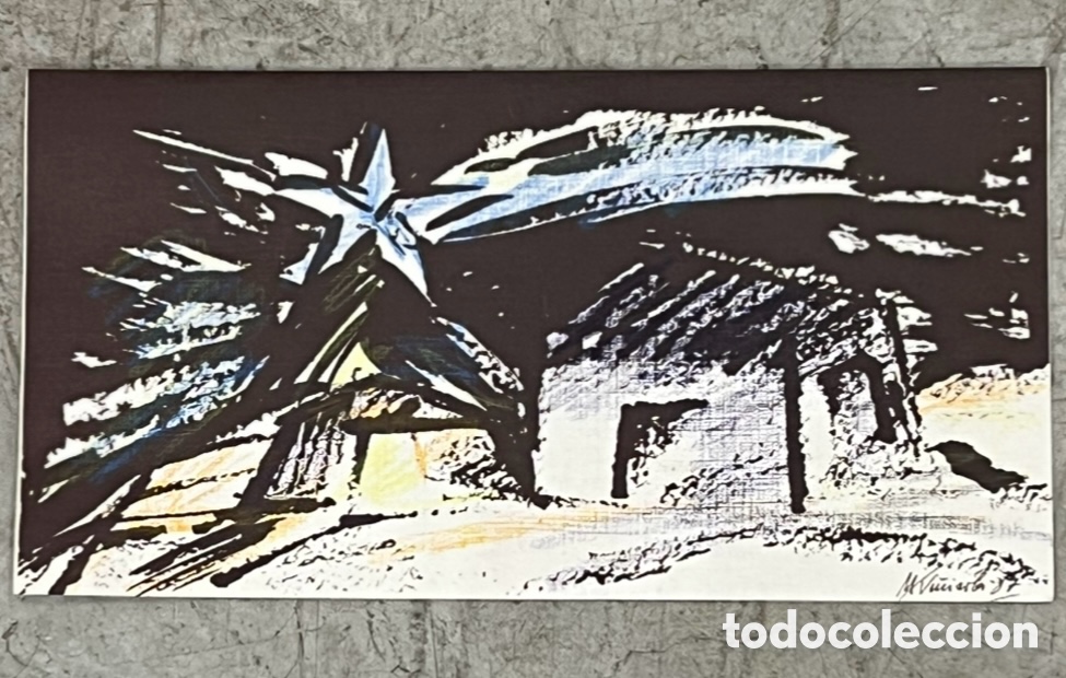 Postales: Postal de Navidad. Mercedes M. Ni&ntilde;irola. SPYRAL. Grupo de Arte. Murcia. A&ntilde;os 80.