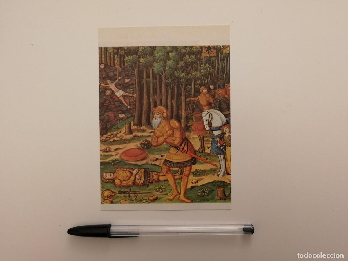 Postales: TARJETA ACARTONADA -10*15- La muerte de Orlando - ARTE - Medieval FRANCIA -Siglo XIV