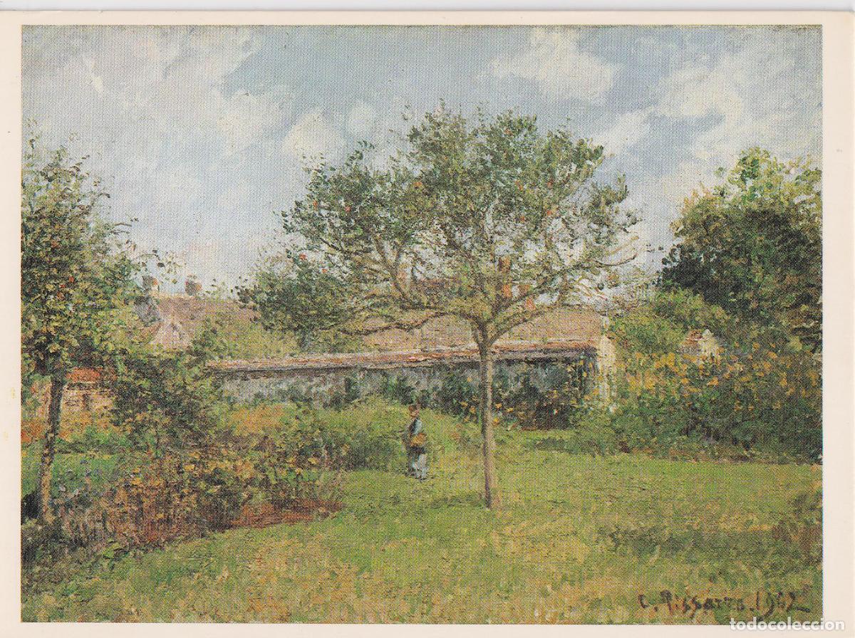 Postales: POSTAL DE LA OBRA DE CAMILLE PISSARRO, UN RINC&Oacute;N DE LA PRADERA EN &Eacute;RAGNY (1902) &ndash; TATE GALLERY &ndash; S/C