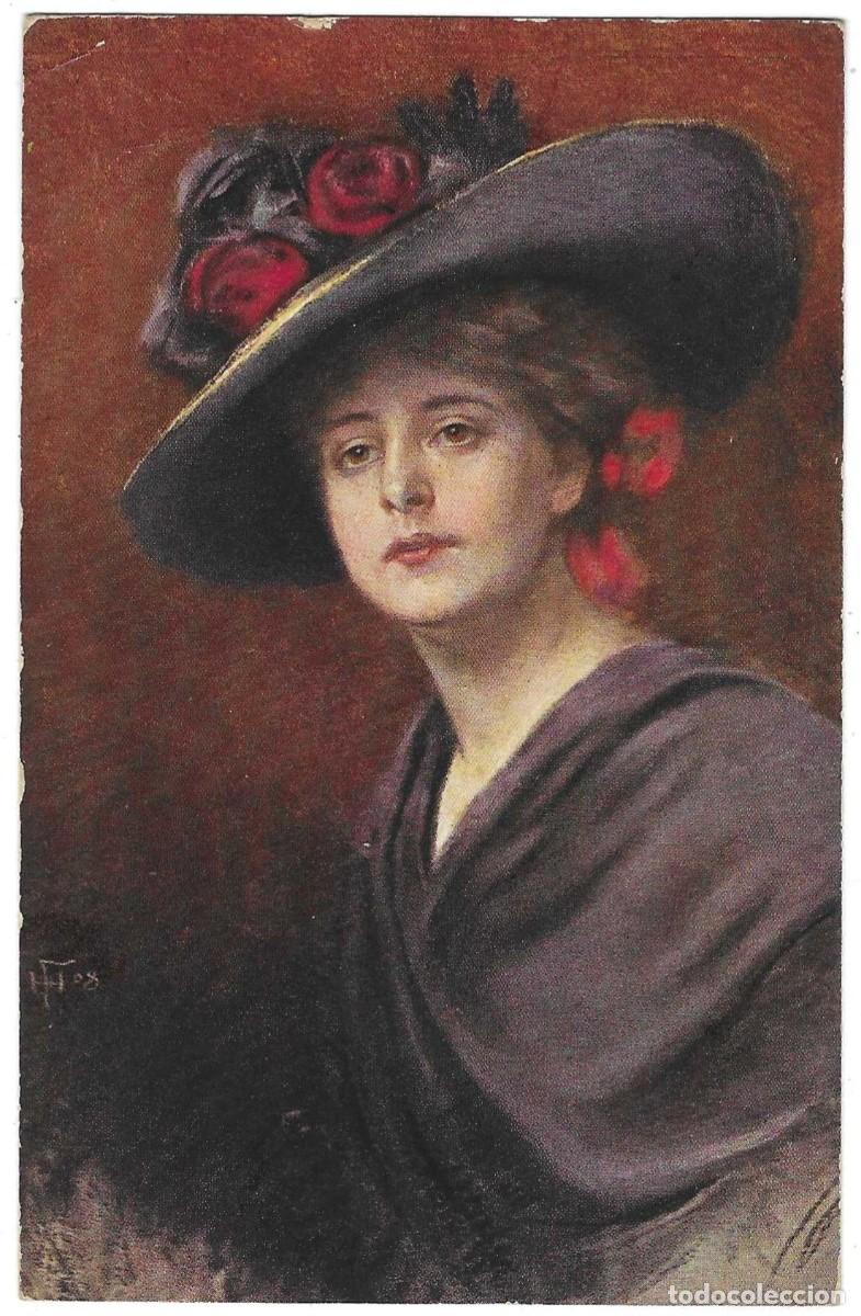 Postales: Postal Pintura. Retrato de Mujer. Suiza 1955. ref. 7-arte244