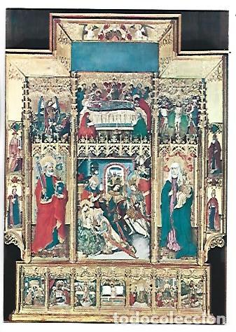 Postales: RETABLO DE RUBIELOS DE MORA.- MUSEO DE ARTE DE CATALUNYA.- BARCELONA