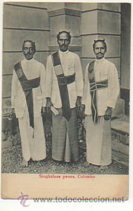 Postales: SRI LANKA. SINGHALESE PEONS. - Foto 1