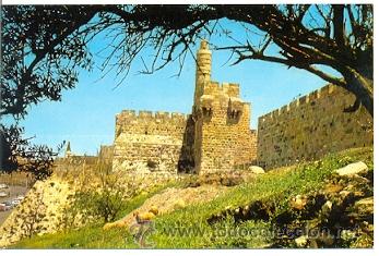 Postales: 7-isra2. Postal Jerusalem. La Torre de David - Foto 1