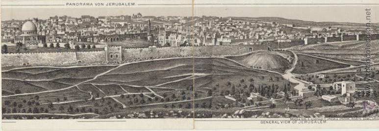 Postales: Jerusalem.- Panorama. Postal doble. - Foto 1