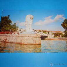 Postales: POSTAL THE MERLION - RIO SINGAPUR - SIN CIRCULAR - GUARDING SINGAPORE RIVER
