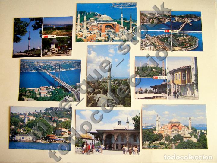 Postales: LOTE DE 9 POSTALES DE ESTAMBUL - AYTUR - SIN CIRCULAR - Foto 1