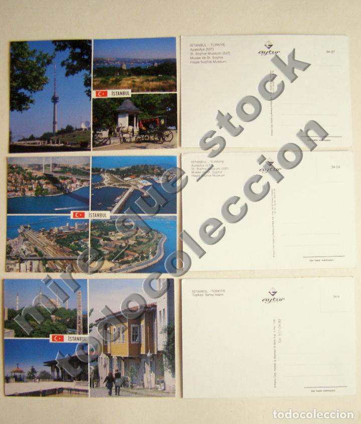 Postales: LOTE DE 9 POSTALES DE ESTAMBUL - AYTUR - SIN CIRCULAR - Foto 2