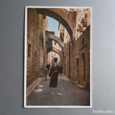 Postales: POSTAL JERUSALEM VIA DOLOROSA FROM EAST AÑOS 30 UVACHROM A.G. MUNICH PAL V : 6040