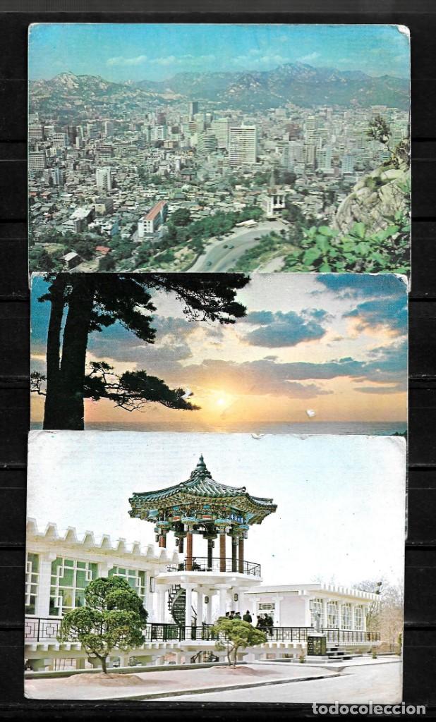 Postales: Corea del Sur lote de 3 postales sin circular - Foto 1