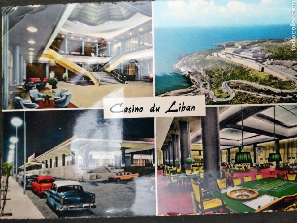 Postales: L&Iacute;BANO., CASINO DE LIBAN. CIRCULADA - Foto 1