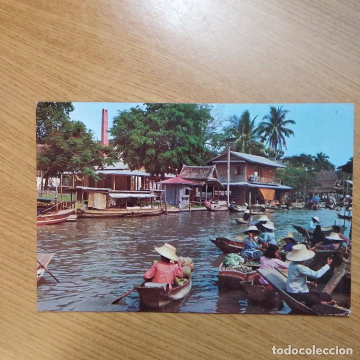 Postales: Tailandia: floating market .circulada. - Foto 1
