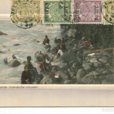Postales: INDONESIA-BAÑO DE MUJERES-AÑO 1911- POSTAL ANTIGUA-SELLOS HOLANDESES. Lote 301736378