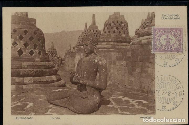 Postales: Budda. Boroboedoer. Buda. Java. / Circulada y sellada Pekalongan Java 1924 - Foto 1