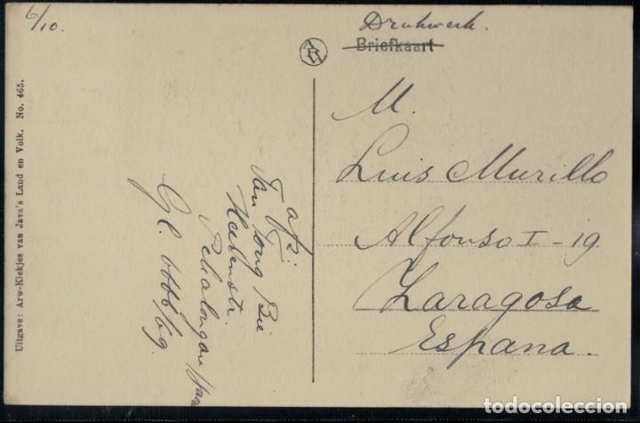 Postales: Budda. Boroboedoer. Buda. Java. / Circulada y sellada Pekalongan Java 1924 - Foto 2