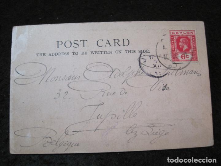 Postales: ELEPHANTS TAKING REFRESHMENT-CEYLON-POSTAL ANTIGUA-(93.264) - Foto 2