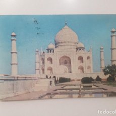 Postales: POSTAL INDIA / TAJ MAHAL AT AGRA / CIRCULADA DELHI MADRID 1980