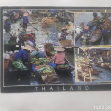 Postales: POSTAL THAILANDIA / FLOATING MARKET, CANAL AT DAMNOEN SADUAK, RATCHABURI / CIRCULADA 1991