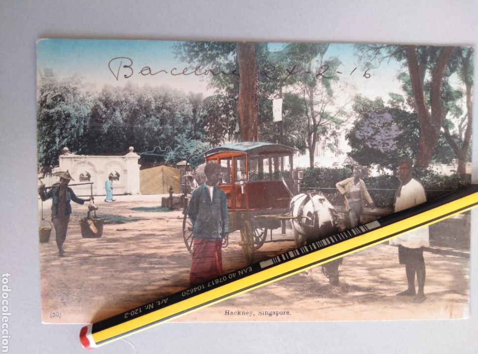 Postales: 1915 SINGAPUR, HACKNEY. SINGAPURE. - Foto 1