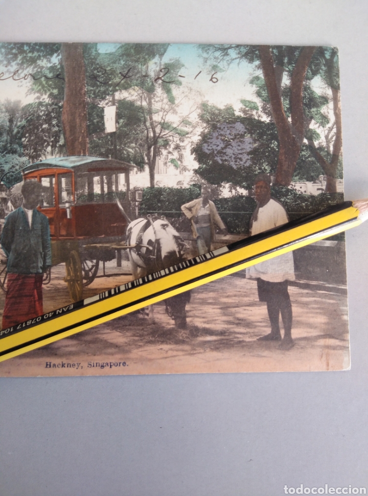 Postales: 1915 SINGAPUR, HACKNEY. SINGAPURE. - Foto 3