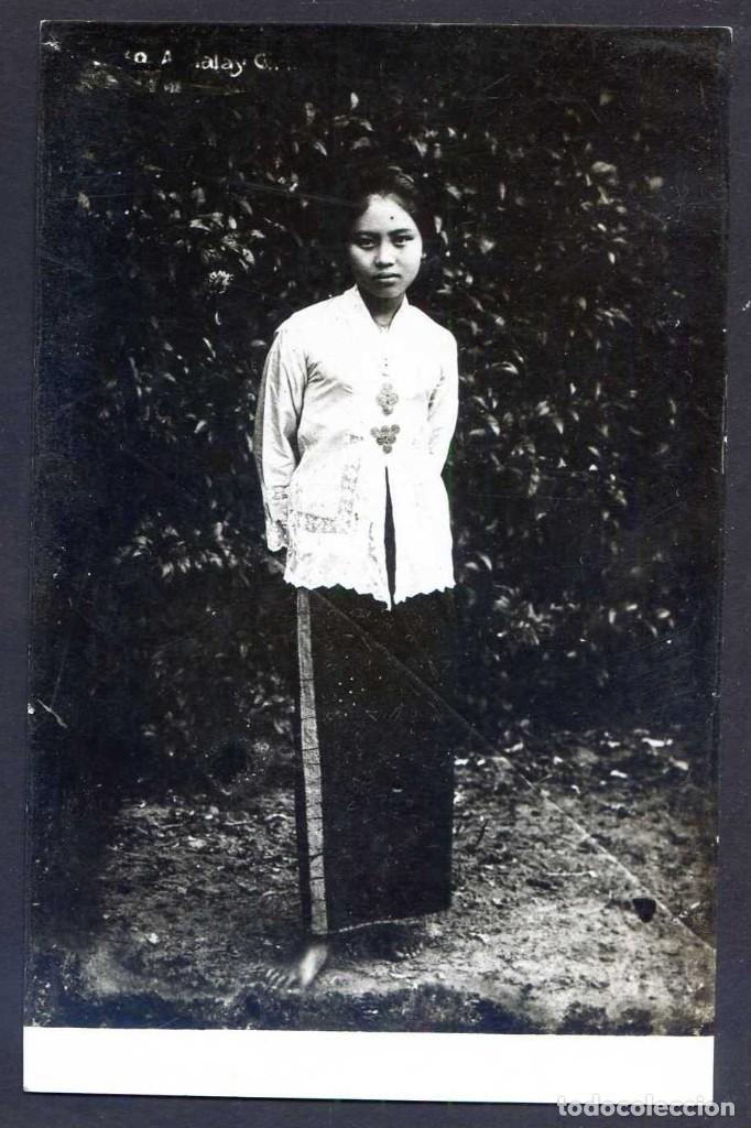 Postais: Malaysia. *A Malay Girl* RP. Escrita.