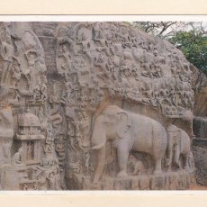Postales: MAHABALIPURAM (INDIA). DESCENT OF GANGES EARLY VII CENTURY A.D. - FRANQUEADA Y CIRCULADA. Lote 401151789