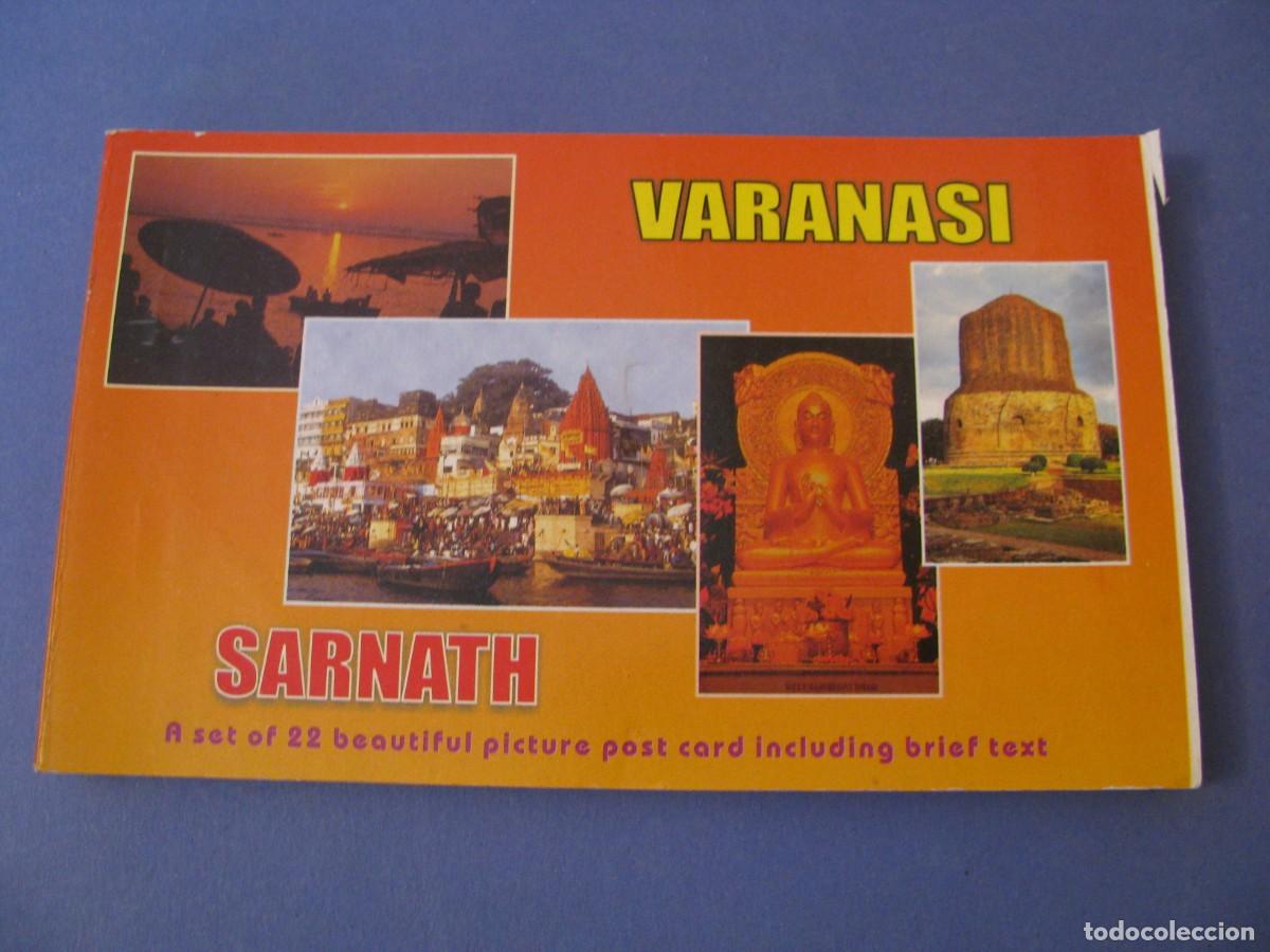 Postales: LIBRETA DE 22 POSTALES DE INDIA. VARANASI, SARNATH. - Foto 1