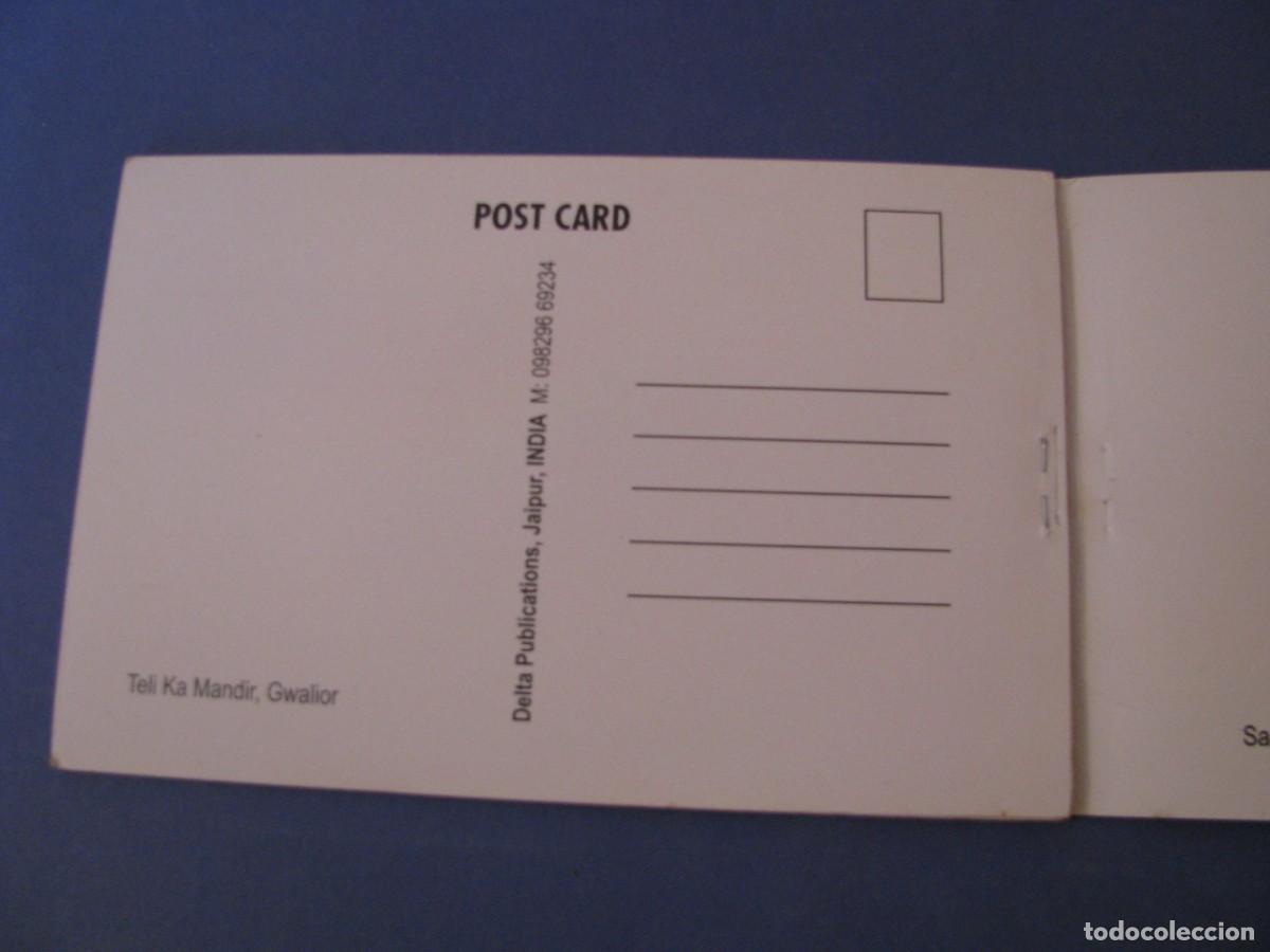 Postales: LIBRETA DE 10 POSTALES DE INDIA. GWALIOR. - Foto 3