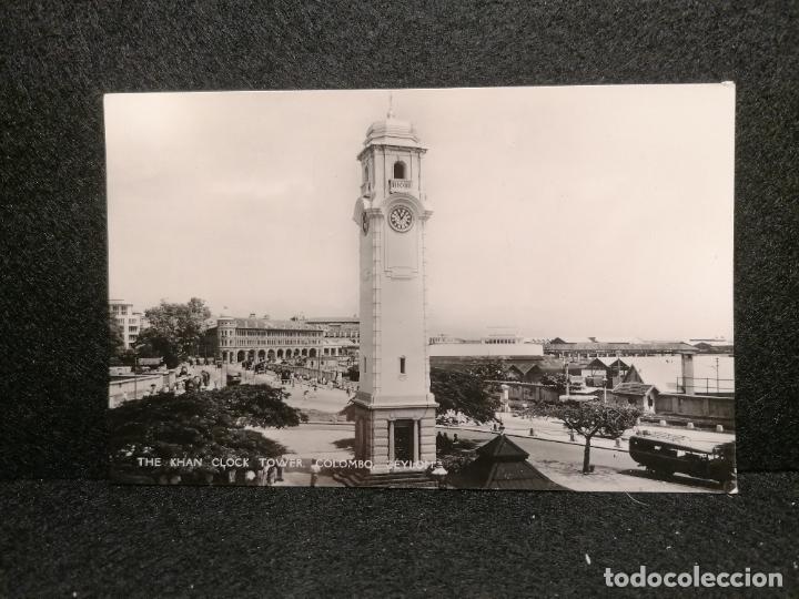 Postales: POSTAL THE KHAN CLOCK TOWER COLOMBO CEYLON 87 PLATE - Foto 1