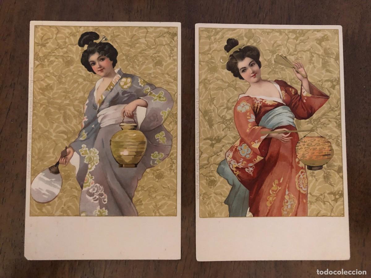 lote de 2 postales japón, asia. mujeres traje r - Compra venta en  todocoleccion