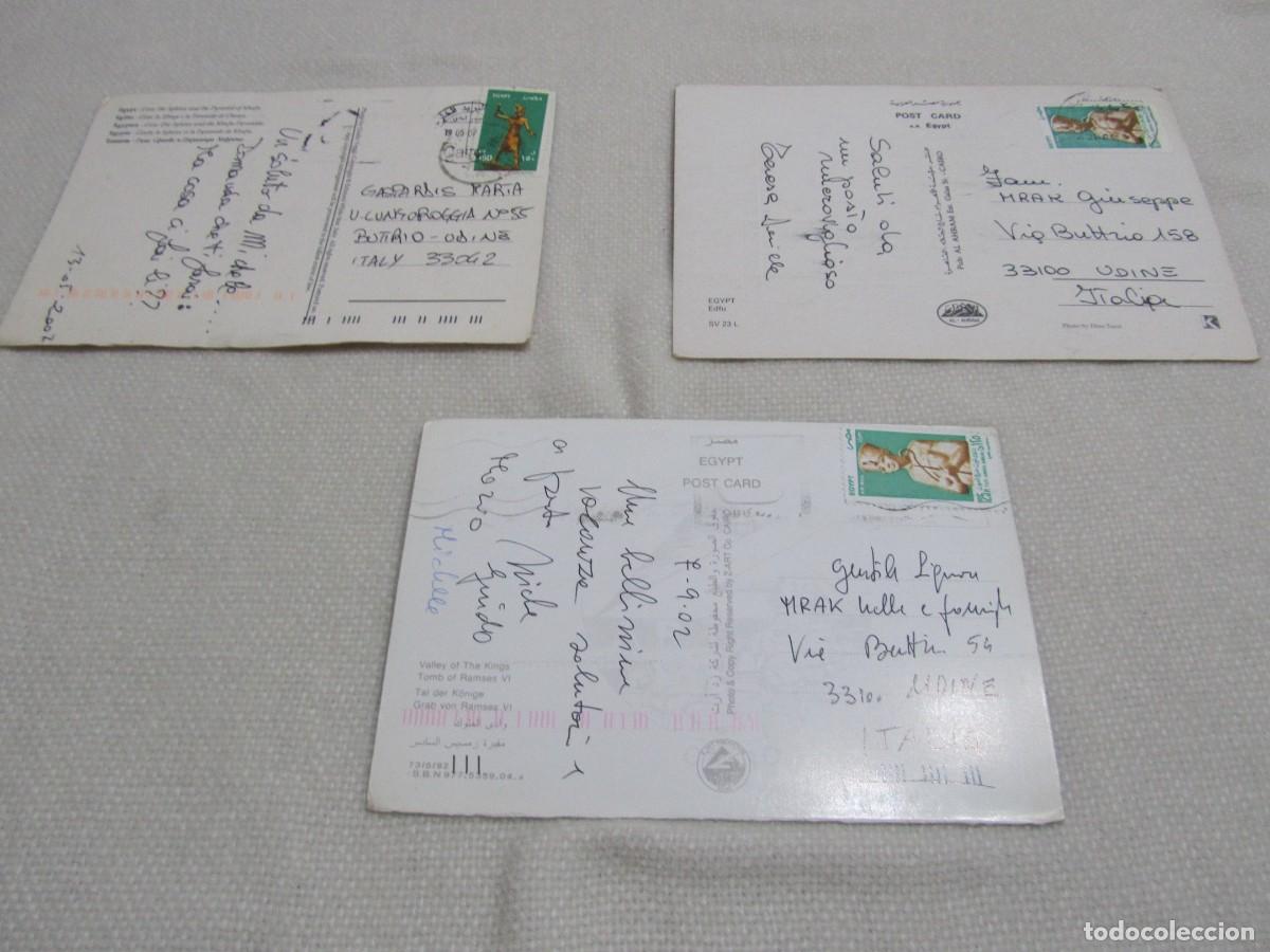 Postales: EGIPTO, LOTE DE TRES POSTALES - Foto 2