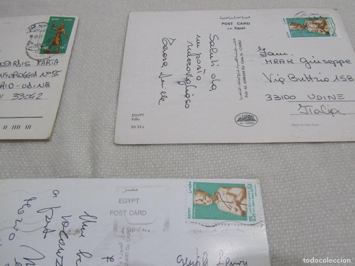 Postales: EGIPTO, LOTE DE TRES POSTALES - Foto 3