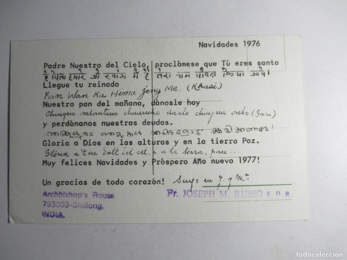 Postales: India - Misioneros 1976 - Foto 2