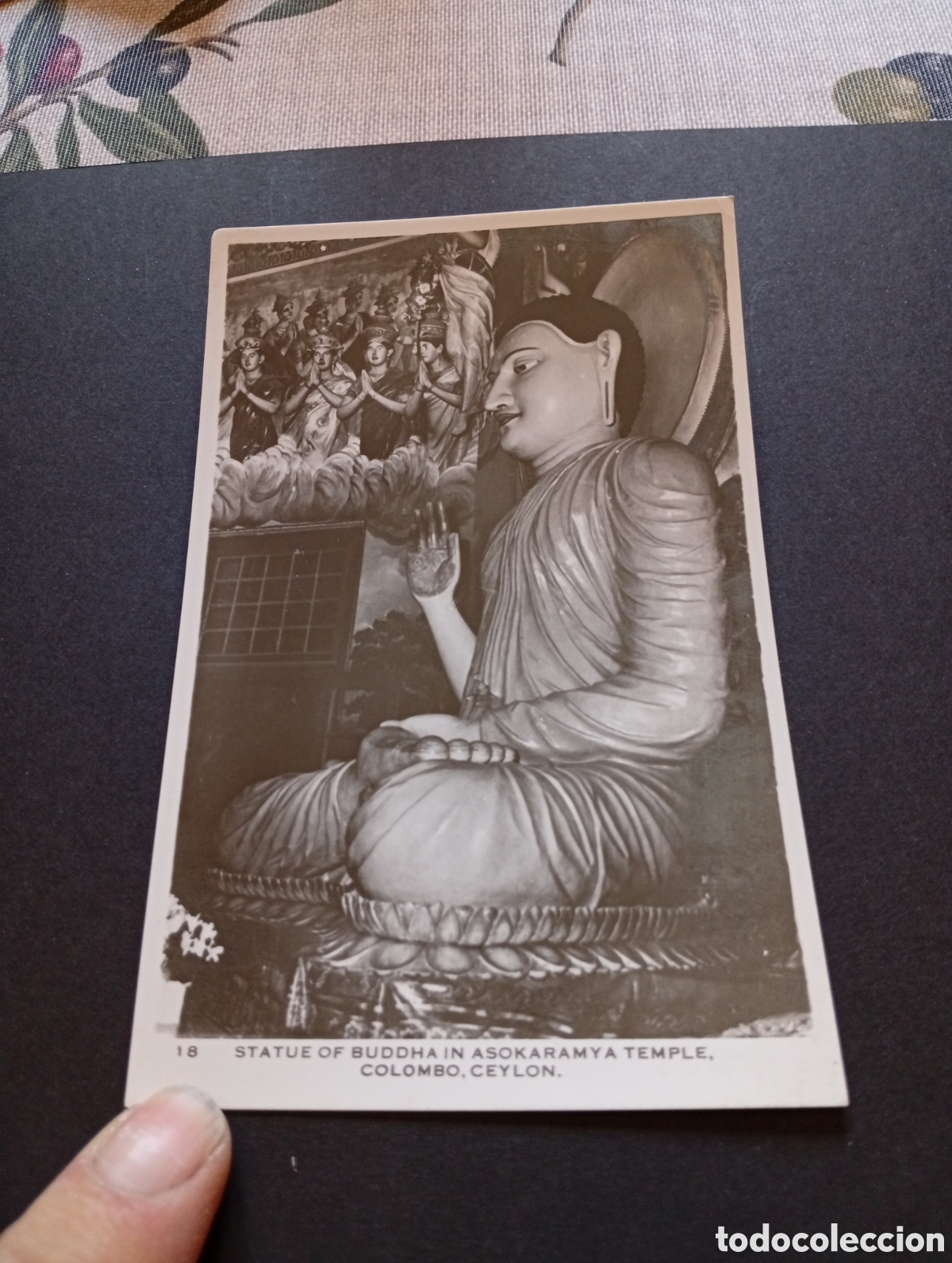 Postales: Postal estatua de Buda, Colombo Ceylan - Foto 1