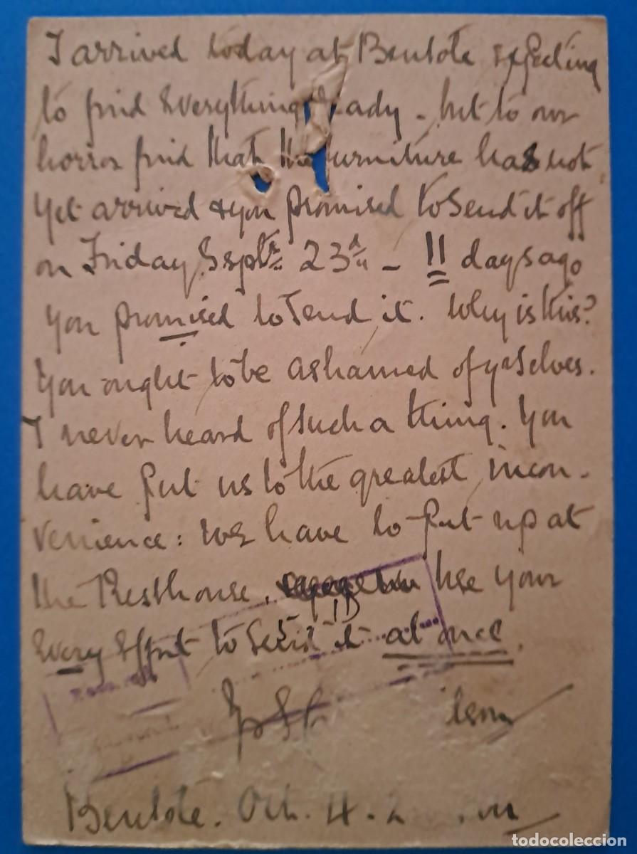 Postales: Carta postal Ceilan 1898. - Foto 2